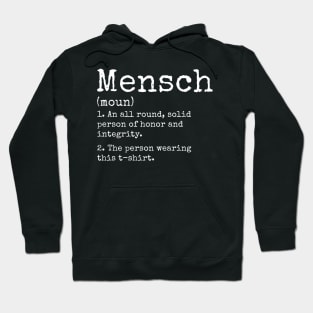 Mensch Defined Funny Mens Novelty Gag Hoodie